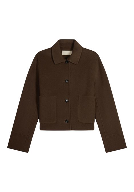 Vanessa Bruno Giacca Corta Henri in Lana Double-Face Cioccolato Donna Vanessa Bruno | CAMICIE | 1HVA25-V02754136